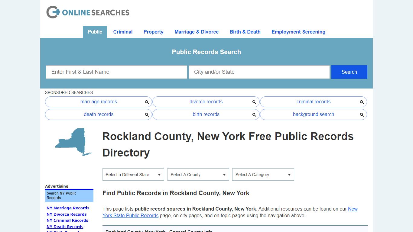 Rockland County, New York Public Records Directory